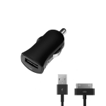 Автомобильное зарядное устройство для Apple (30 pin) - 1A - Deppa MFI - Black