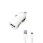 Автомобильное зарядное устройство для Apple (lightning) - 1A - Deppa MFI - White