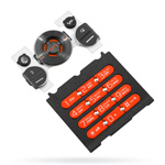 Русифицированная клавиатура для Sony Ericsson W580 Black-Orange