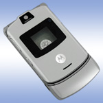 Корпус для Motorola V3 Silver - полный комплект