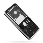 Корпус для Sony Ericsson W610 Silver-Black - High Copy
