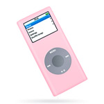 Чехол для Apple iPod Nano силиконовый - розовый