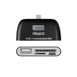 Картридер OTG connection kit для смартфонов и планшетов с micro USB - Deppa - Black