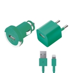Комплект зарядных устройств для Apple (lightning) - 1A - Deppa - Green
