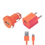 Комплект зарядных устройств для Apple (lightning) - 1A - Deppa - Orange