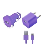 Комплект зарядных устройств для Apple (lightning) - 1A - Deppa - Violet