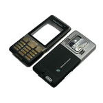 Корпус для Sony Ericsson C702 Silver-Black - High Copy
