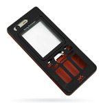 Корпус для Sony Ericsson W880 Black-Orange - High Copy