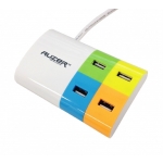 Универсальное сетевое зарядное устройство с 4-мя USB выходами - 4А - Auzer AC1 - White