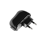 Универсальное сетевое зарядное устройство с USB выходом - 2.1A - Deppa - Black