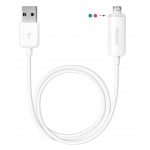 USB-кабель для подключения к компьютеру с разъемом Micro USB со световой индикацией - Deppa - White